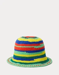 Striped Crocheted Bucket Hat