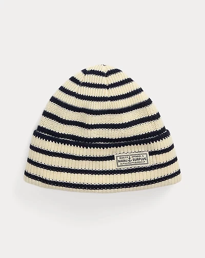 Striped Linen-Cotton Watch Cap