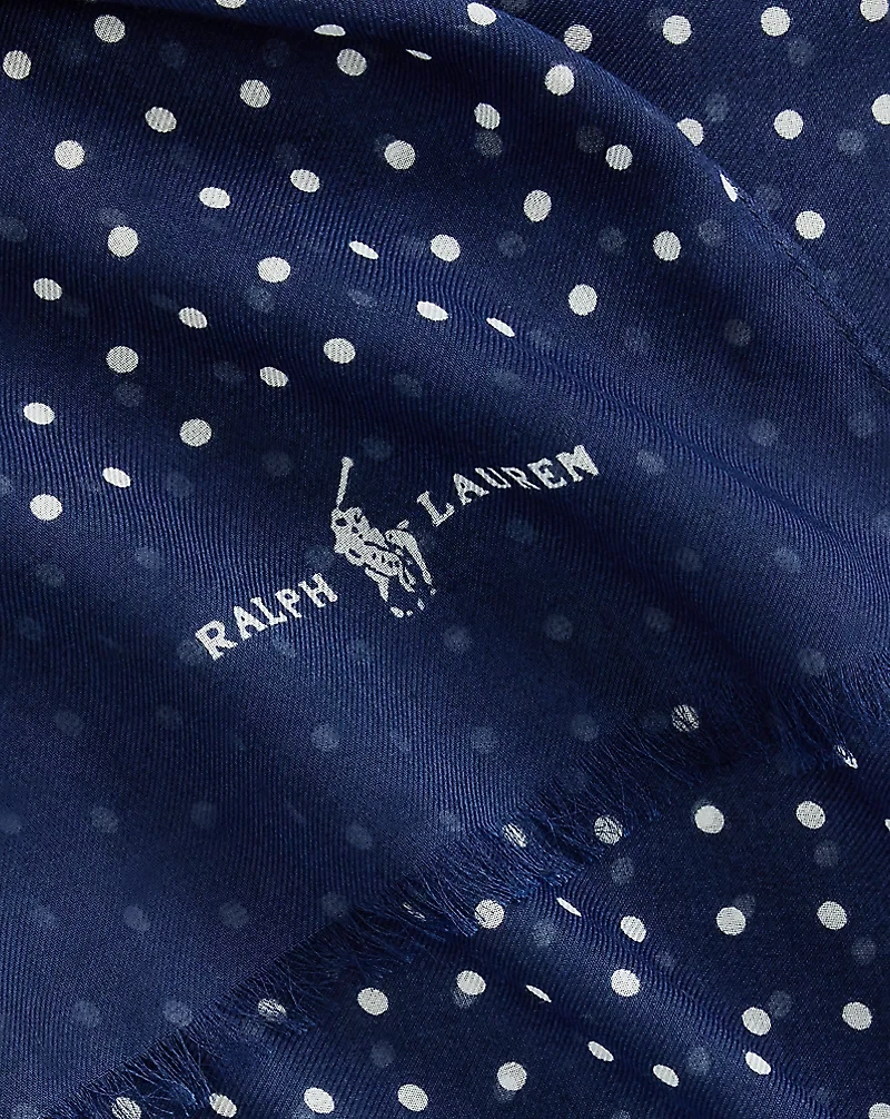 Oversize Polka-Dot Scarf