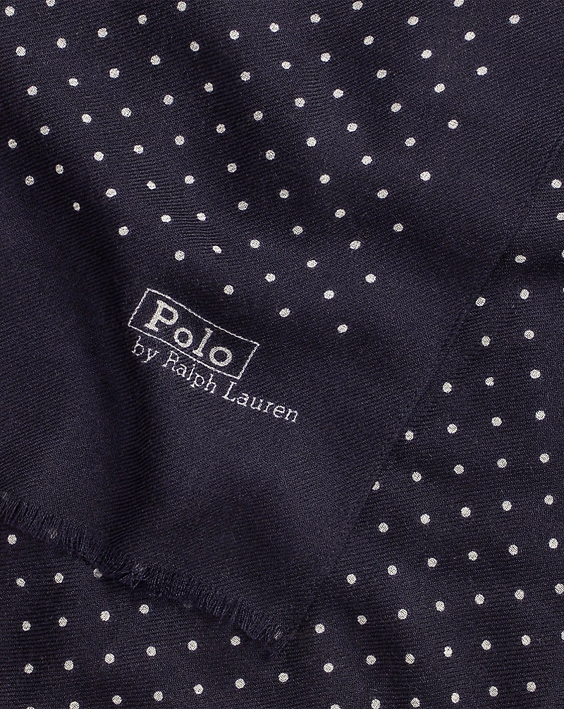 Polka-Dot Wool-Cashmere Scarf