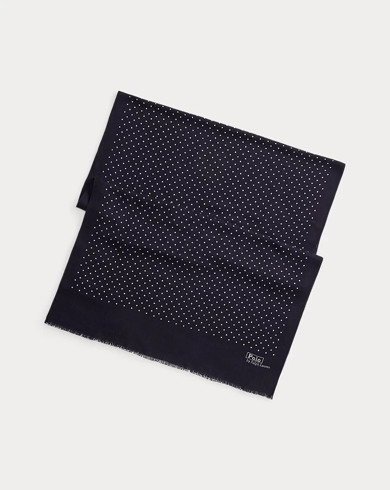 Polka-Dot Wool-Cashmere Scarf