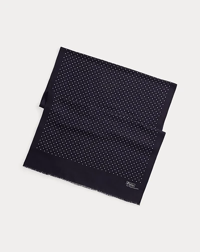 Polka-Dot Wool-Cashmere Scarf
