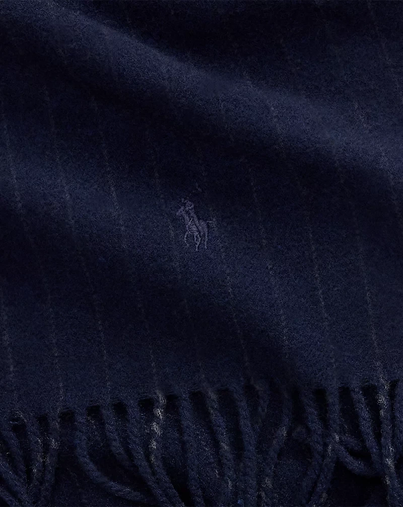 Chalk-Stripe Cashmere-Wool Scarf