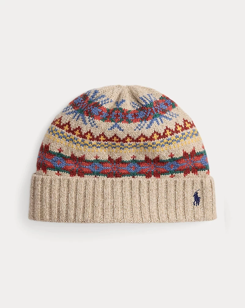 Fair Isle Wool-Blend Beanie