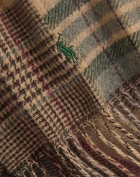 Patchwork Plaid Wool-Blend Scarf