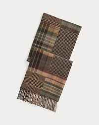 Patchwork Plaid Wool-Blend Scarf