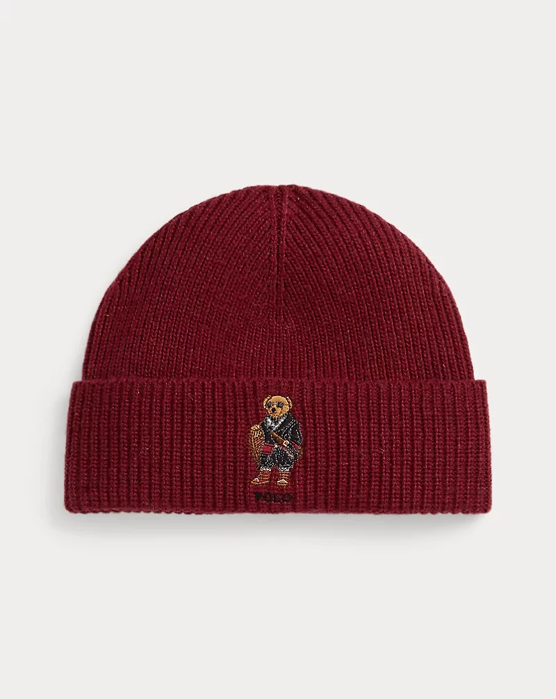 Polo Bear Rib-Knit Beanie