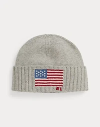Flag-Intarsia Wool-Blend Beanie