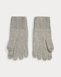 Flag-Intarsia Wool-Blend Touch Gloves