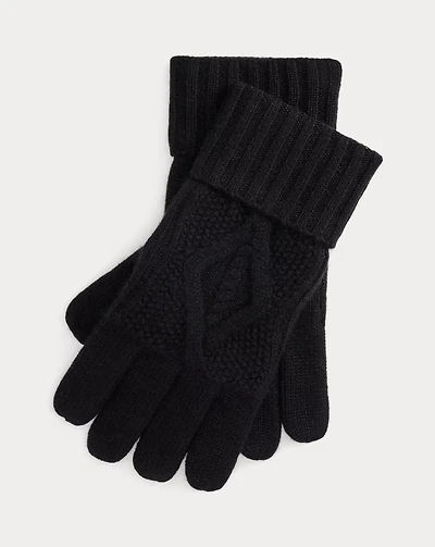 Cable-Knit Wool-Cashmere Gloves