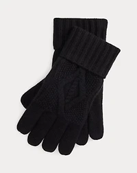Cable-Knit Wool-Cashmere Gloves