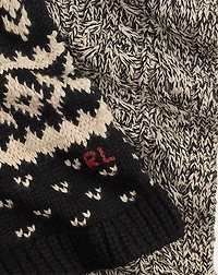 Snowflake Marled Wool-Blend Scarf