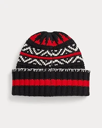 Polo Bear Patterned Wool-Blend Beanie