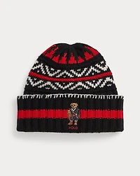Polo Bear Patterned Wool-Blend Beanie