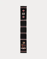 Polo Bear Intarsia-Knit Scarf