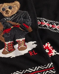 Polo Bear Intarsia-Knit Scarf