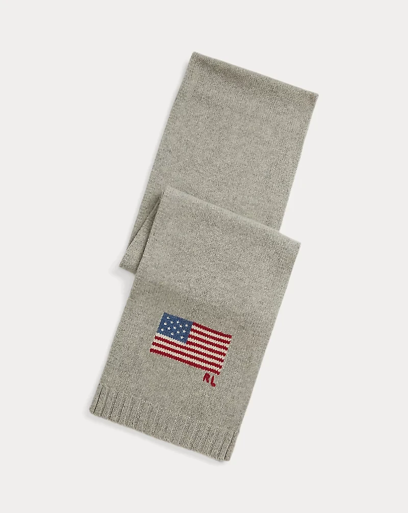 Flag Knit Wool-Blend Scarf