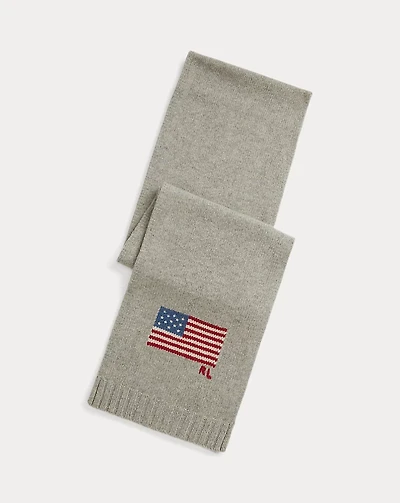 Flag Knit Wool-Blend Scarf