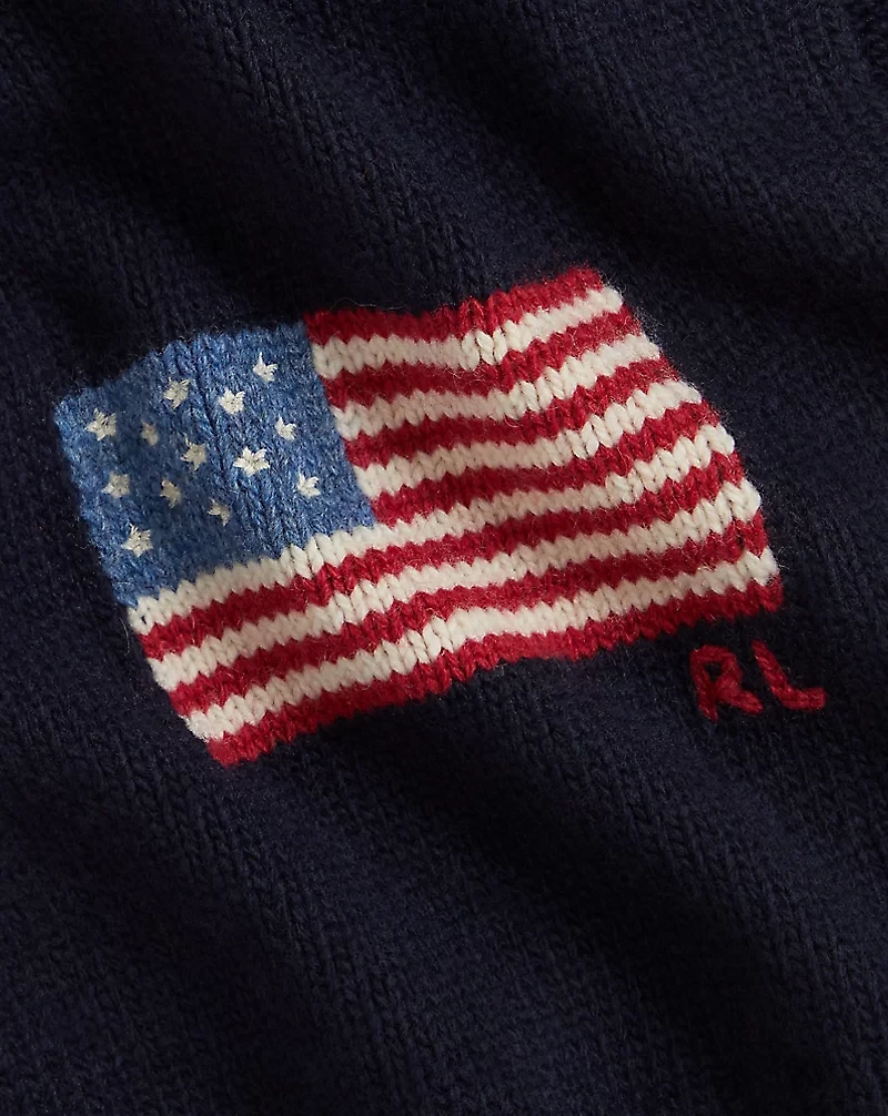 Flag Knit Wool-Blend Scarf