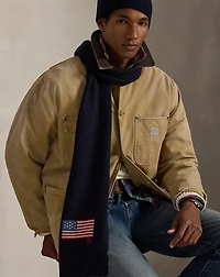 Flag Knit Wool-Blend Scarf