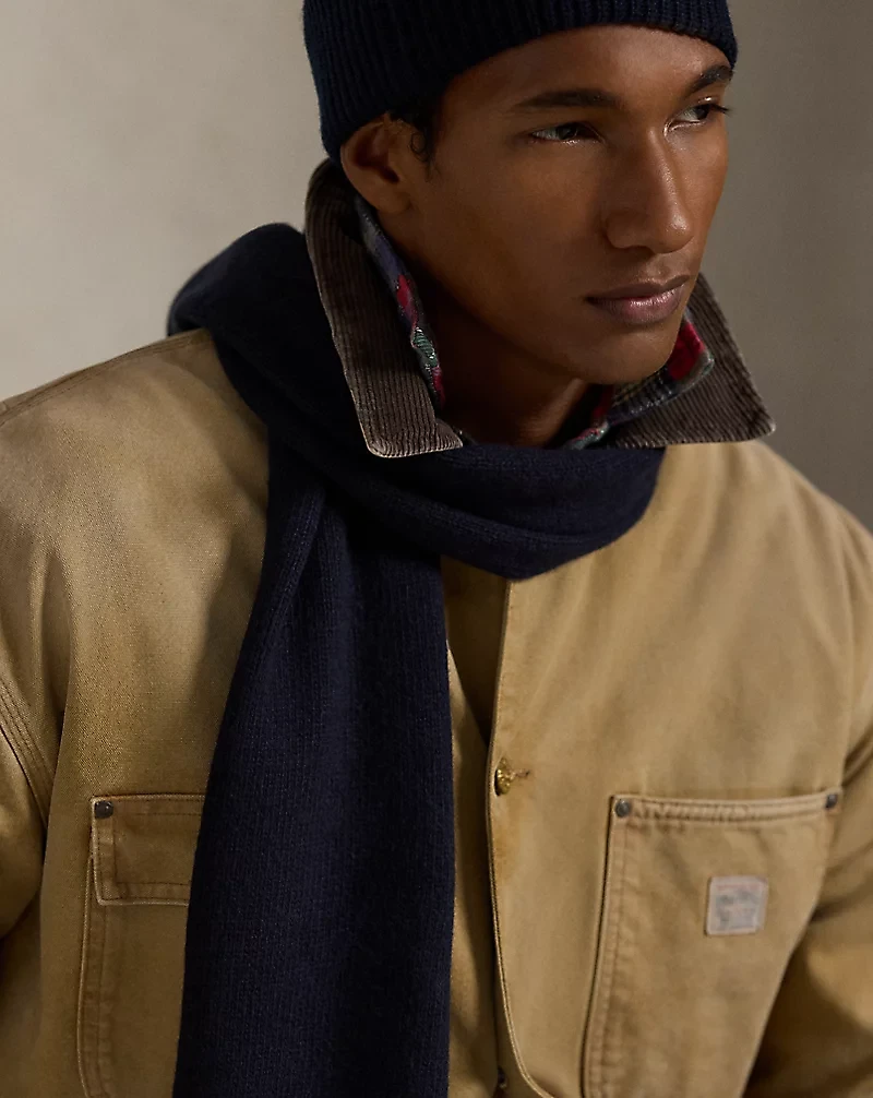 Flag Knit Wool-Blend Scarf