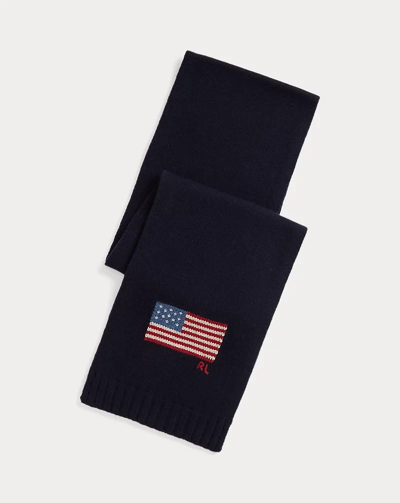 Flag Knit Wool-Blend Scarf