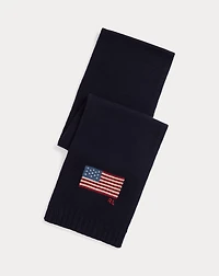 Flag Knit Wool-Blend Scarf