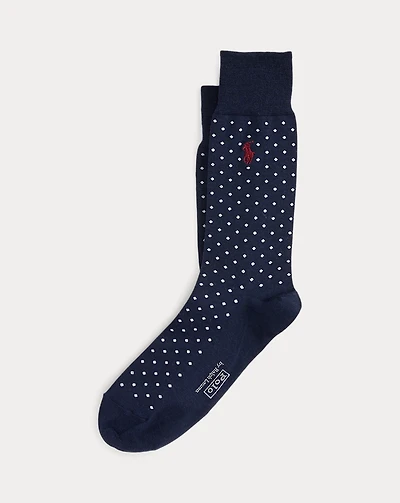 Polka-Dot Wool-Blend Dress Socks