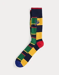 Striped Cotton-Blend Trouser Socks