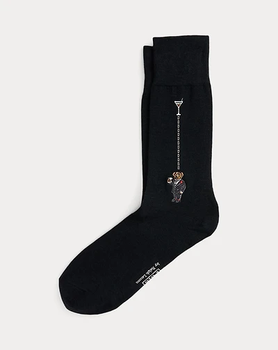 Polo Bear Wool-Blend Dress Socks