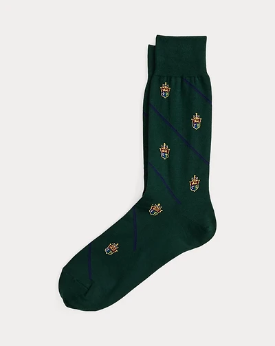 Crest Cotton-Blend Trouser Socks