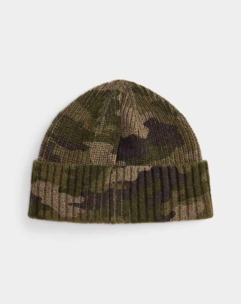 Camo Wool-Blend Beanie