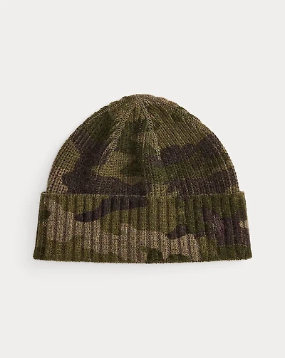 Camo Wool-Blend Beanie