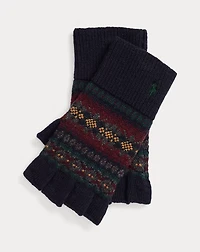 Fair Isle Wool-Blend Fingerless Gloves