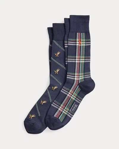 Mallard & Plaid Trouser Sock 2-Pack