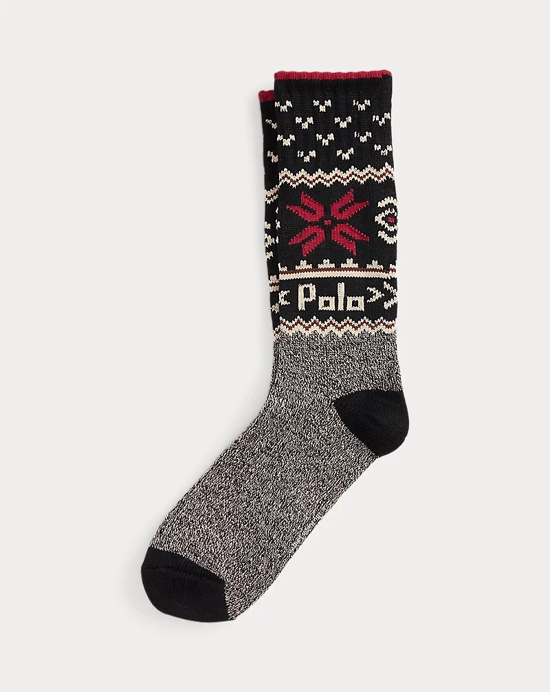 Snowflake Marled Crew Socks