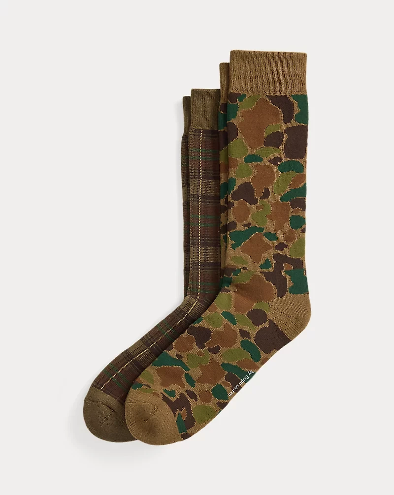 Camo & Plaid Trouser Sock 2-Pack