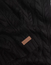Cable-Knit Wool-Cashmere Scarf