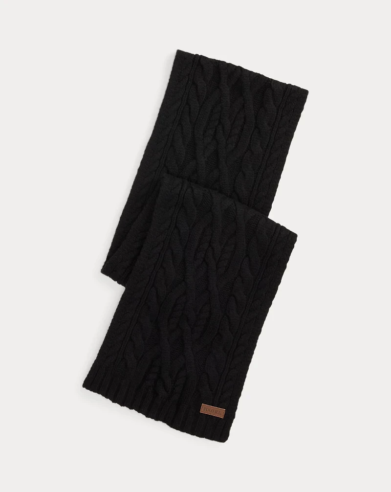Cable-Knit Wool-Cashmere Scarf