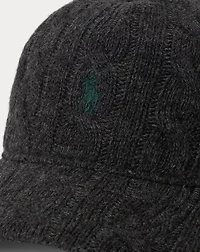 Cable-Knit Wool-Blend Ball Cap