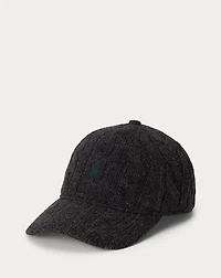 Cable-Knit Wool-Blend Ball Cap