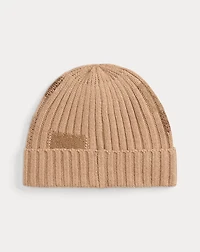 Patchwork Rib-Knit Wool Beanie