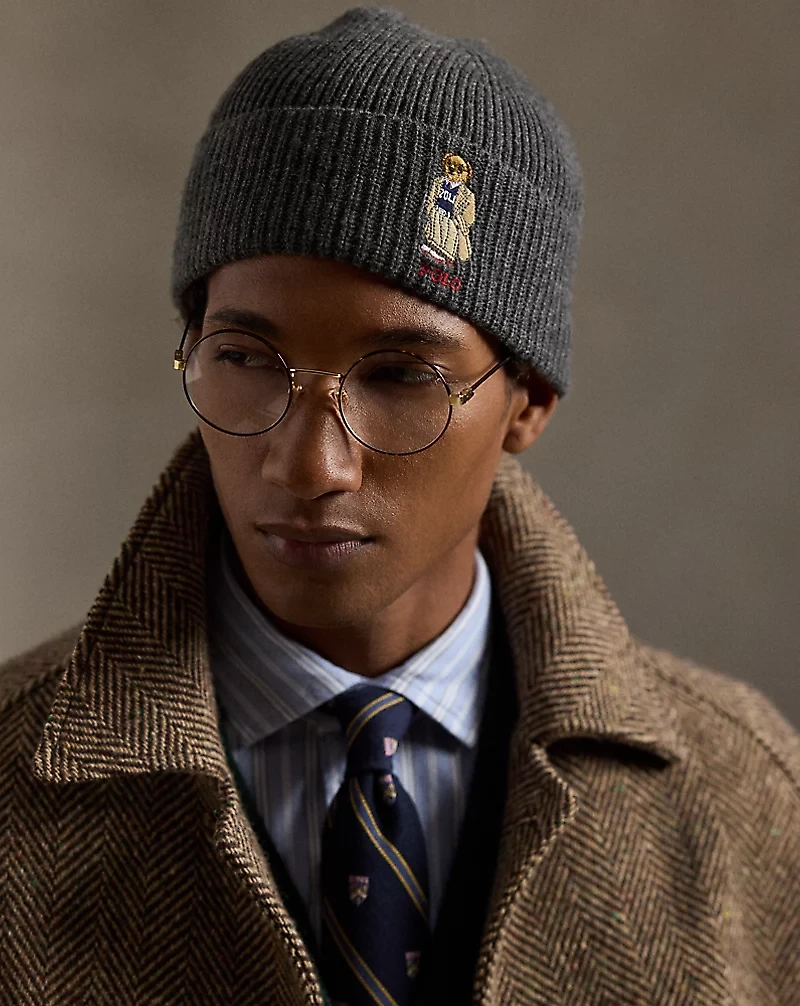 Polo Bear Rib-Knit Beanie