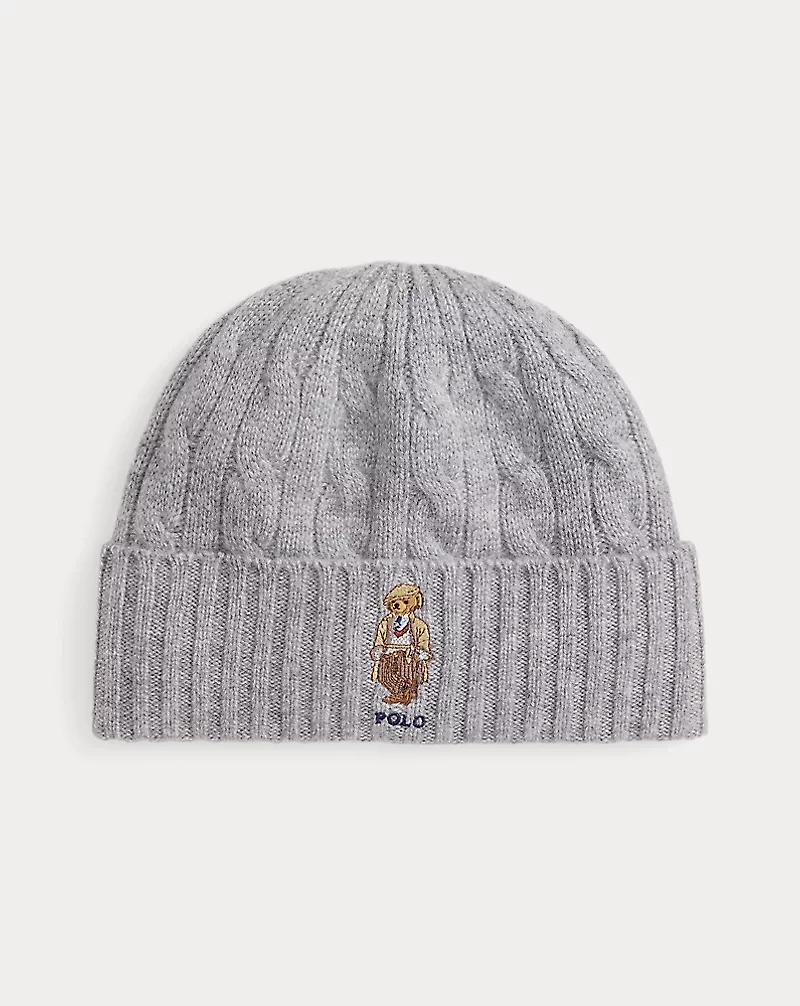 Polo Bear Cable Wool-Cashmere Beanie