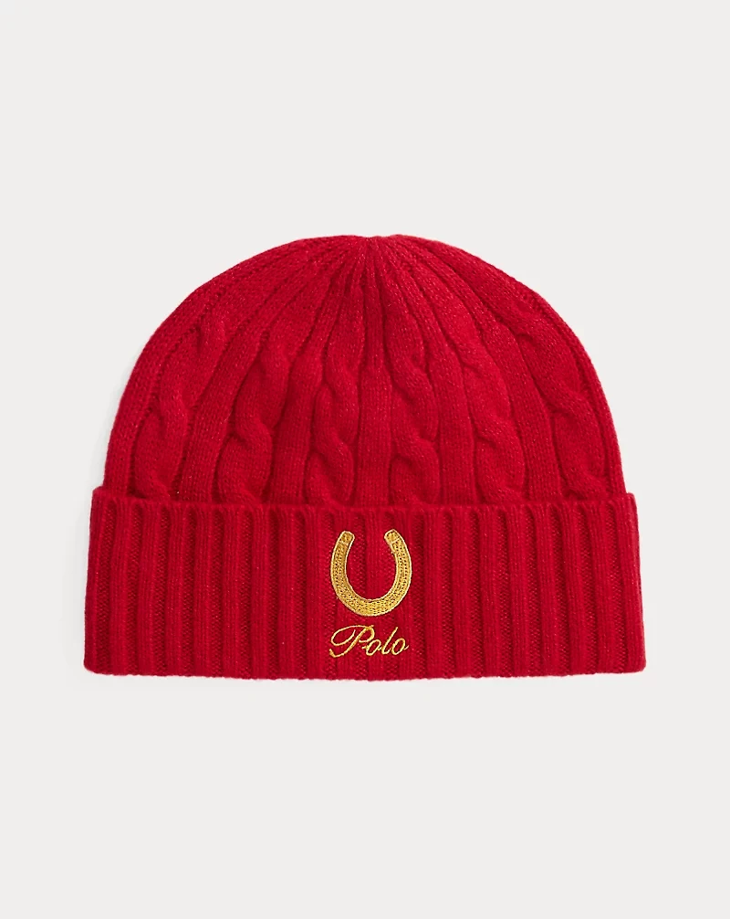 Lunar New Year Cable-Knit Wool Beanie