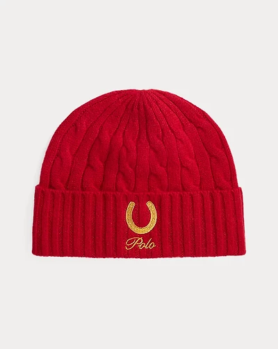 Lunar New Year Cable-Knit Wool Beanie