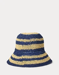 Crocheted Straw Bucket Hat