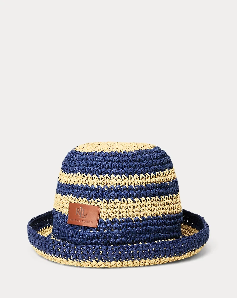 Crocheted Straw Bucket Hat