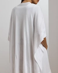 Logo Jacquard Cotton-Blend Knit Ruana