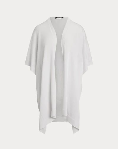 Logo Jacquard Cotton-Blend Knit Ruana